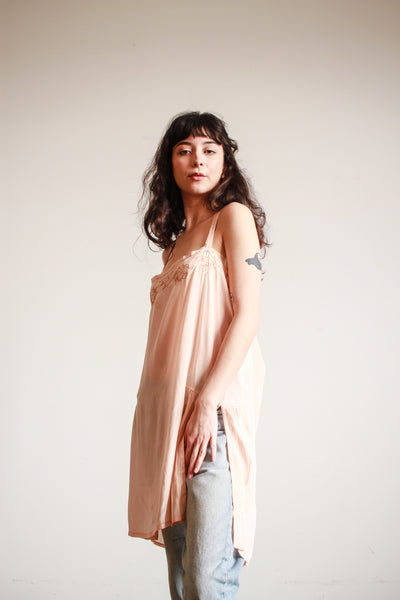 1930s Blush Silk Slip Dress