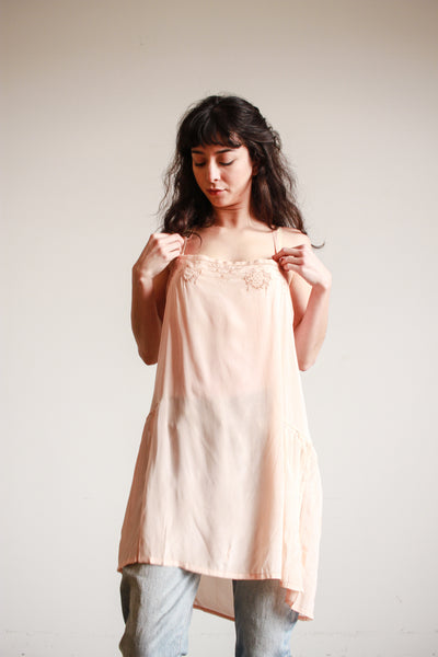 1930s Blush Silk Slip Dress