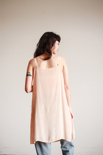 1930s Blush Monogram Silk Slip Dress