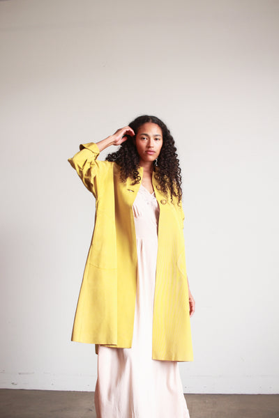 1950s Chartreuse Garbardine A-Line Jacket