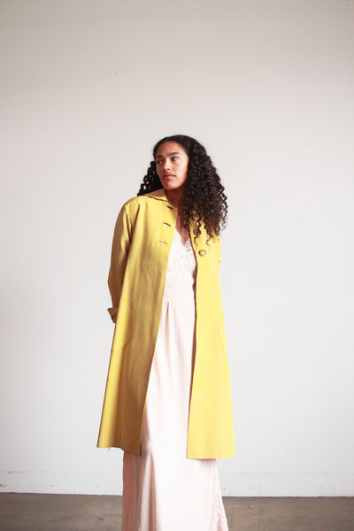 1950s Chartreuse Garbardine A-Line Jacket
