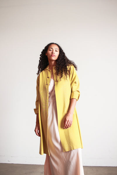 1950s Chartreuse Garbardine A-Line Jacket