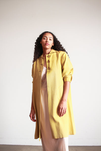 1950s Chartreuse Garbardine A-Line Jacket