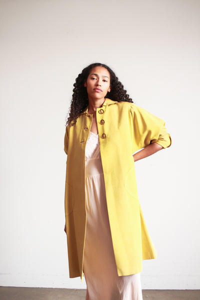 1950s Chartreuse Garbardine A-Line Jacket