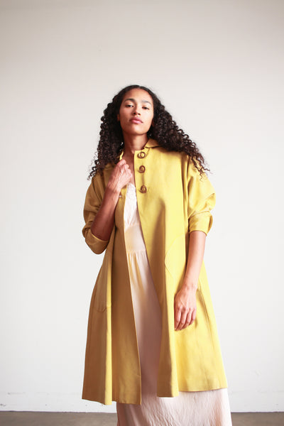 1950s Chartreuse Garbardine A-Line Jacket
