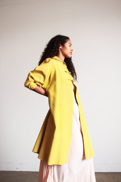 1950s Chartreuse Garbardine A-Line Jacket