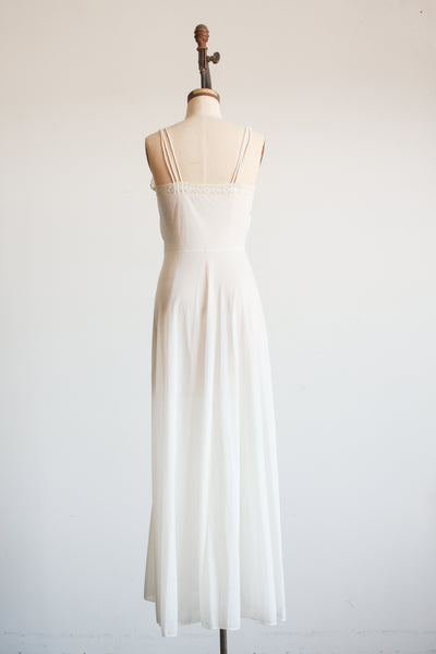 1950s Vanity Fair Cream Lace Inset Slip Dress