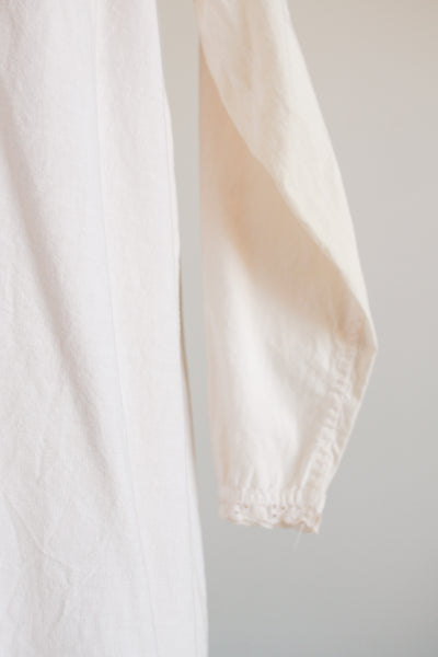 1900s White Cotton Broderie Trim Nightgown