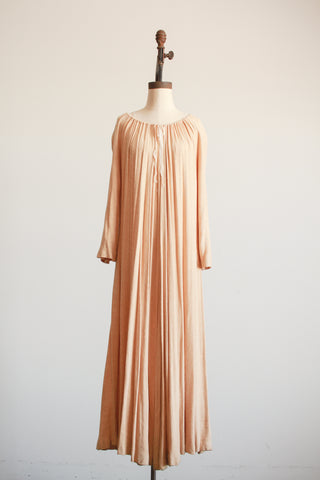 1900s Apricot Cotton Gathered Nightgown