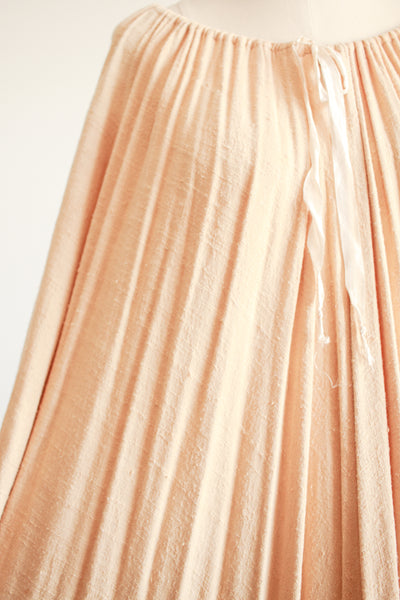 1900s Apricot Cotton Gathered Nightgown