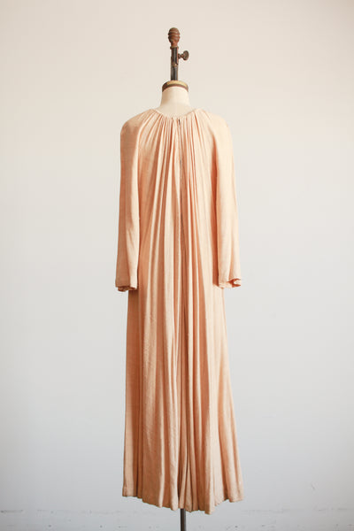 1900s Apricot Cotton Gathered Nightgown