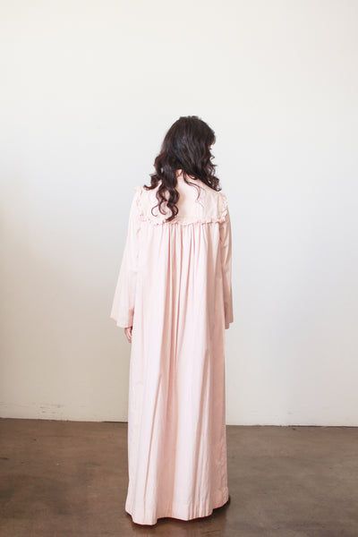 1900s Light Pink Pinstripe Cotton Nightgown