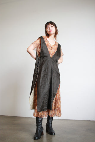 Antique Black Satin Costume Vest