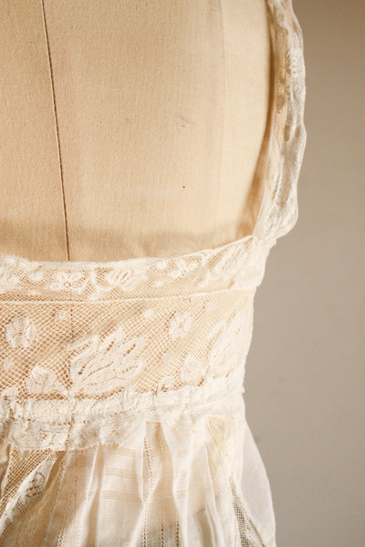 Victorian White Windowpane Cotton Camisole