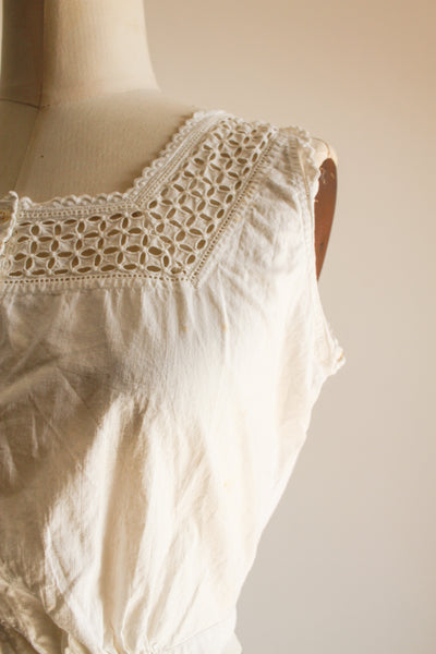 Victorian White Eyelet Cotton Camisole
