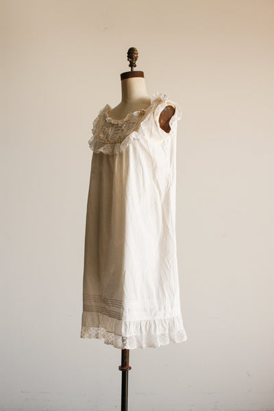 Victorian Cotton Lace Ribbon Night Dress