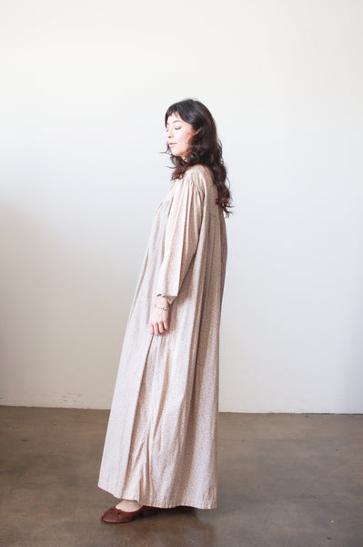 1900s Gray Cotton Floral Nightgown