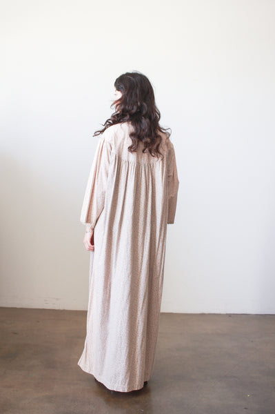 1900s Gray Cotton Floral Nightgown