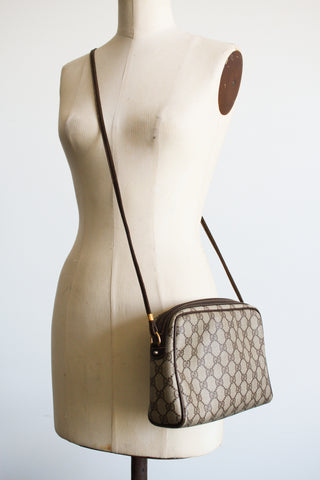 1980s Gucci Monogram Crossbody Bag