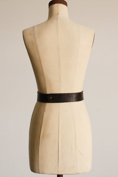 1990s Dark Brown Bow Belt