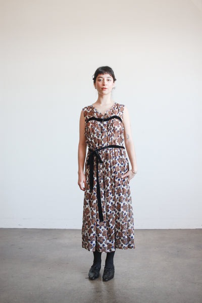 1990s Comme des Garcons Navy Polka Dot Dress