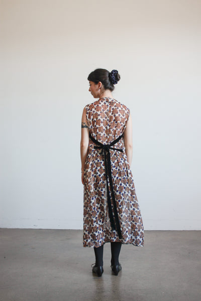 1990s Comme des Garcons Navy Polka Dot Dress