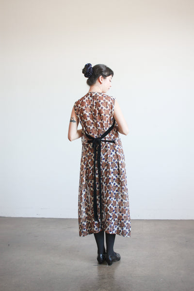 1990s Comme des Garcons Navy Polka Dot Dress