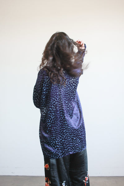 1990s Junya Watanabe Violet Velvet Burnout Tunic