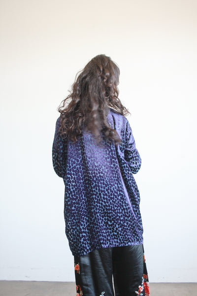 1990s Junya Watanabe Violet Velvet Burnout Tunic