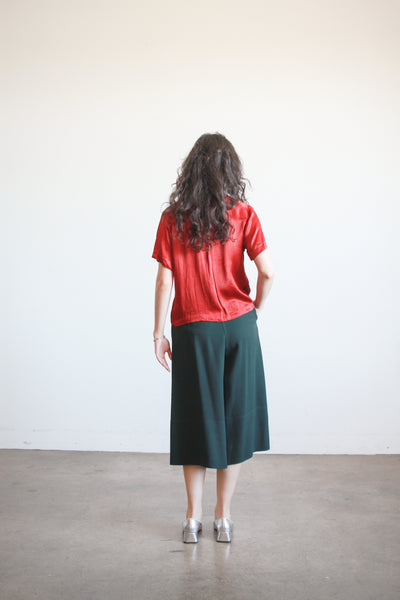 1970s Jean Muir Forest Green Wool Culottes