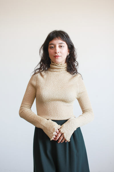 1990s Roberto Cavalli Gold Speckled Top