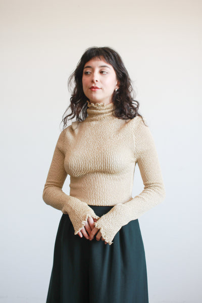 1990s Roberto Cavalli Gold Speckled Top