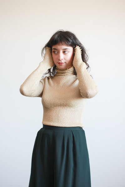 1990s Roberto Cavalli Gold Speckled Top