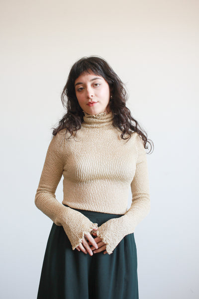 1990s Roberto Cavalli Gold Speckled Top