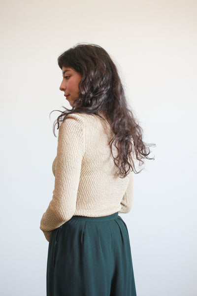 1990s Roberto Cavalli Gold Speckled Top