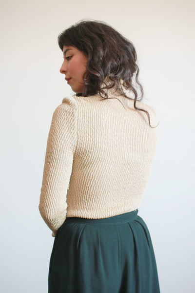 1990s Roberto Cavalli Gold Speckled Top