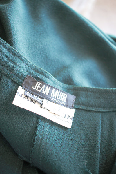 1970s Jean Muir Forest Green Wool Culottes