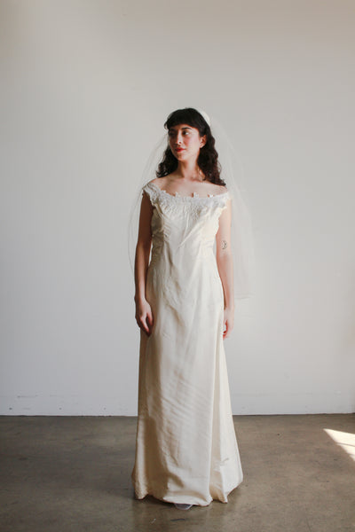 1960s Cream Sleeveless Sheath Dress