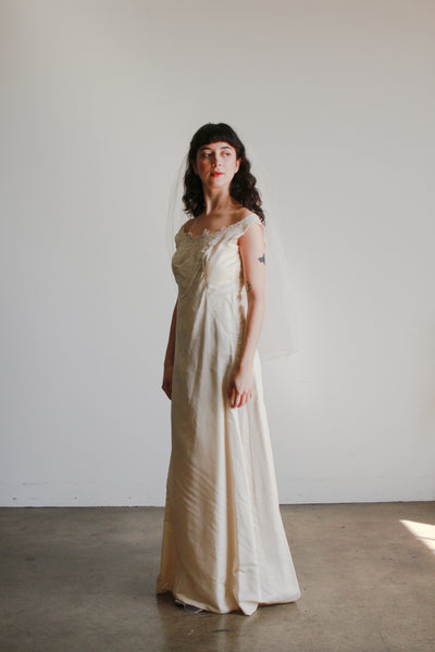 1960s Cream Sleeveless Sheath Dress