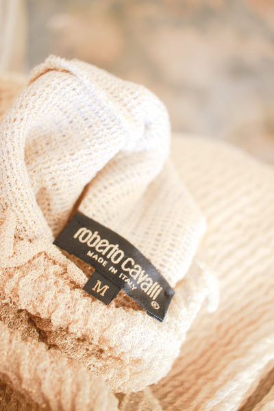 1990s Roberto Cavalli Gold Speckled Top