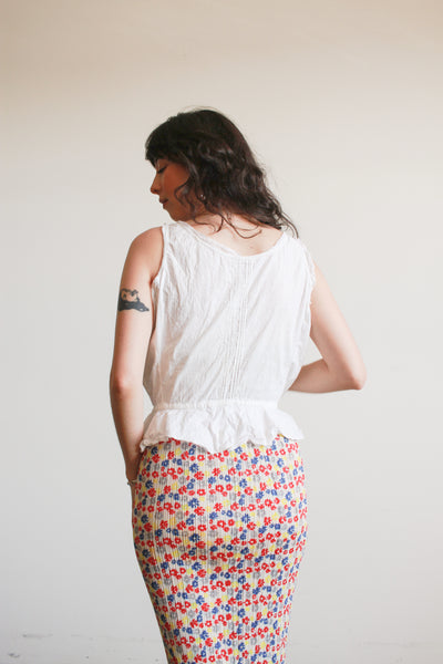 Victorian White Cotton Corset Cover