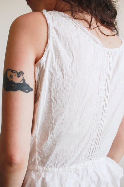 Victorian White Cotton Corset Cover