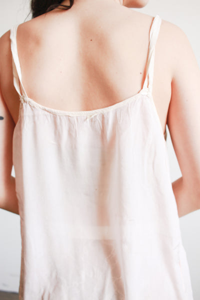 1920s Ballet Pink Silk Swiss Dot Camisole