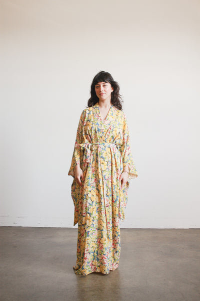 1940s Spring Floral Rayon Kimono