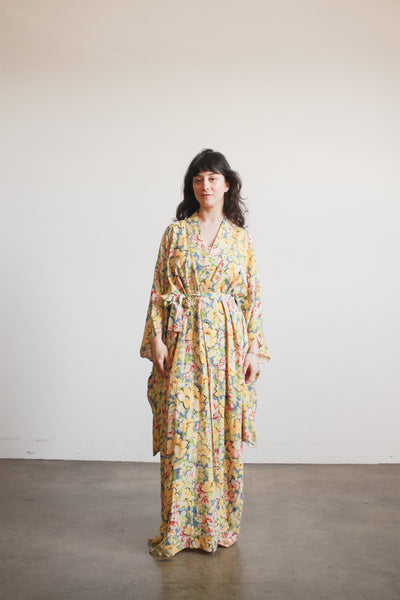 1940s Spring Floral Rayon Kimono