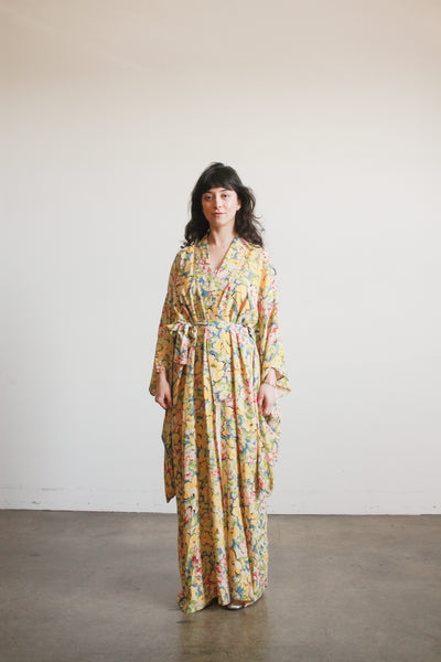1940s Spring Floral Rayon Kimono