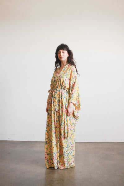 1940s Spring Floral Rayon Kimono