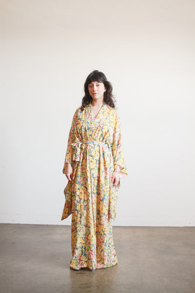 1940s Spring Floral Rayon Kimono