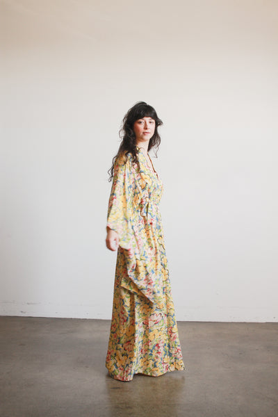 1940s Spring Floral Rayon Kimono