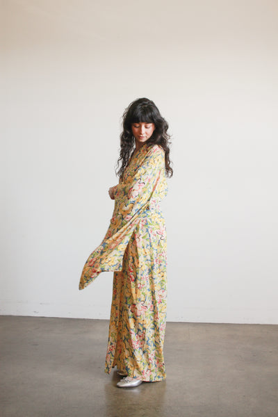 1940s Spring Floral Rayon Kimono